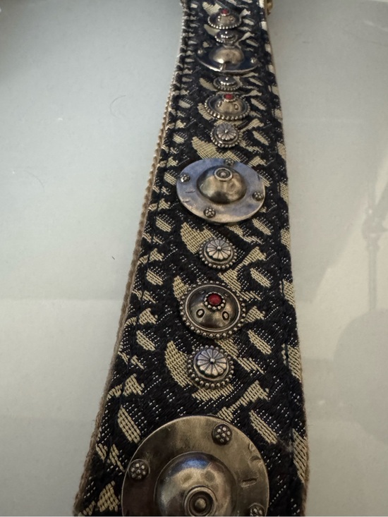 Dior Handbags - Dior Black and Beige Embellished Shoulder Strap Christian Dior